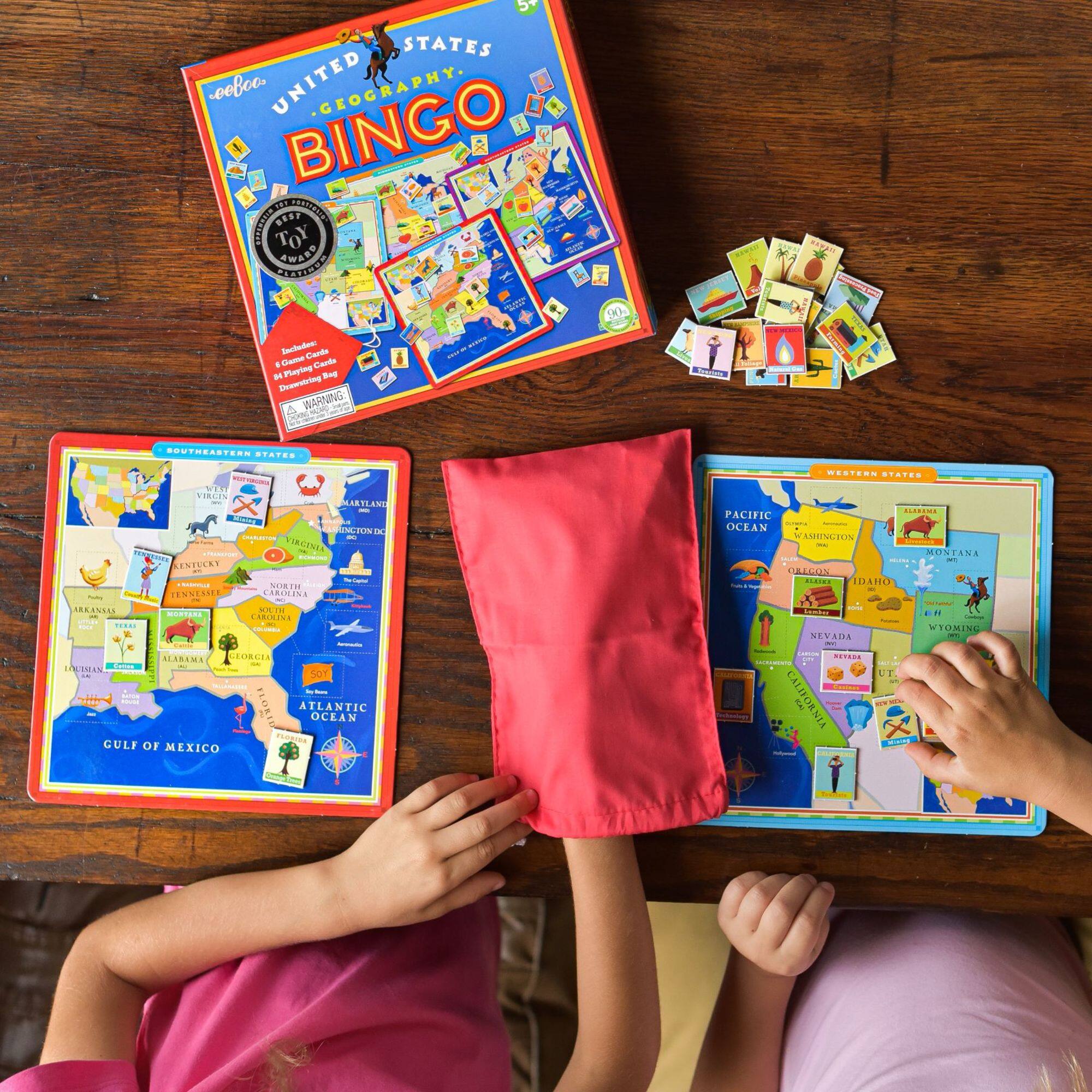 eeBoo United States Geography Bingo Game